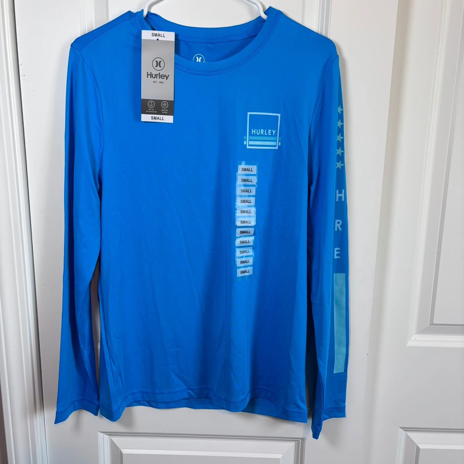 Hurley Hurley Men's Blue Heroic Long Sleeve Rash Guard Shirt Small Size US S / EU 44-46 / 1 - 1 Thumbnail