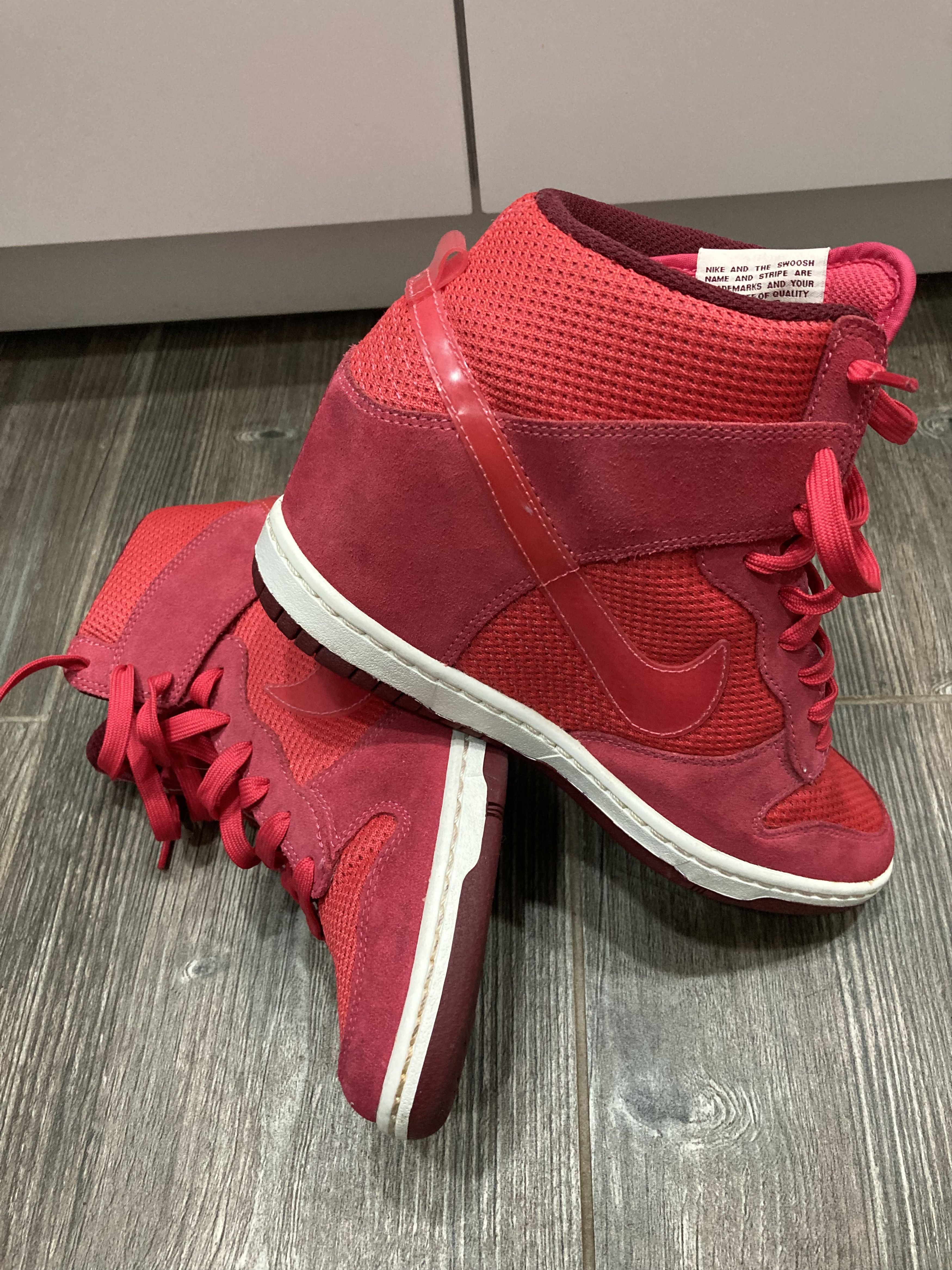 Nike Nike 2013 Dunk Sky High Hidden Wedge Сoral red Size US 8 / IT 38 - 1 Thumbnail