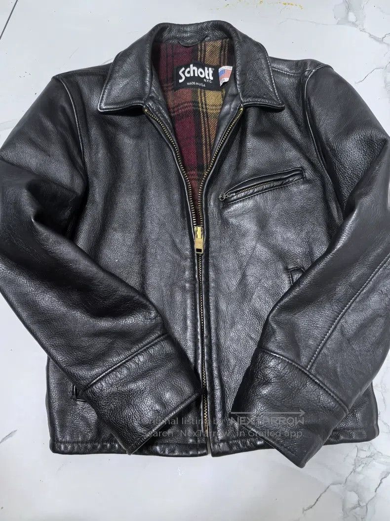 Schott Schott NYC Black Leather Jacket Size US XS / EU 42 / 0 - 2 Thumbnail