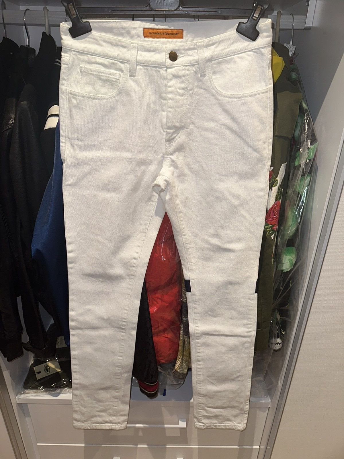 Raf Simons × Sterling Ruby Raf Simons Abus Lang White Denim Size US 29 - 4 Thumbnail
