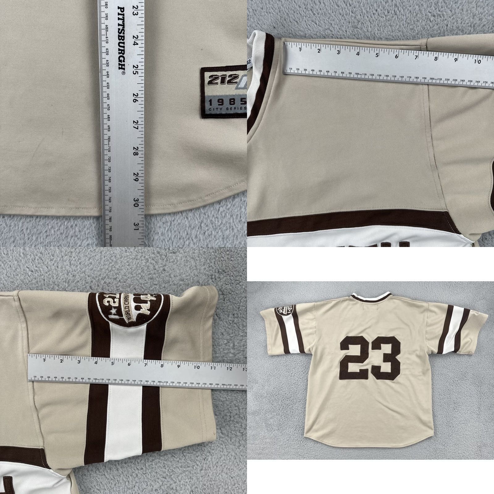 Vintage VINTAGE 212 NYC 90s Y2K Baseball Jersey Two Tone Brown Unisex Adults XL Dirty South Short Sleeve Pullover Jersey Mens Womens Size US XL / EU 56 / 4 - 10 Thumbnail