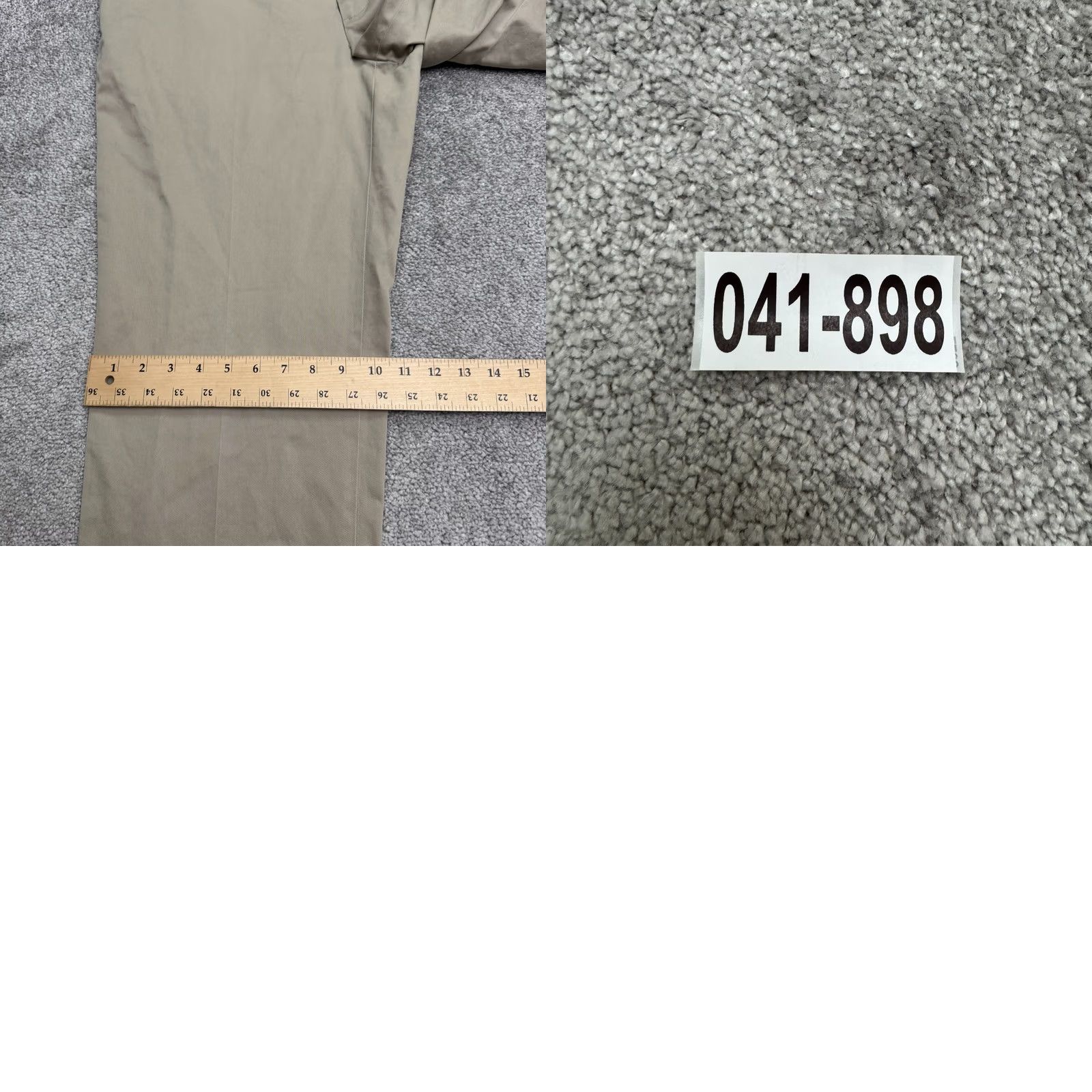 Lacoste Brooks Brothers Chino Pants Mens 38x30 Cotton Tan Modern Regular Straight Slant Pocket Modern Beltloop 38 in inseam Size US 38 / EU 54 - 10 Thumbnail