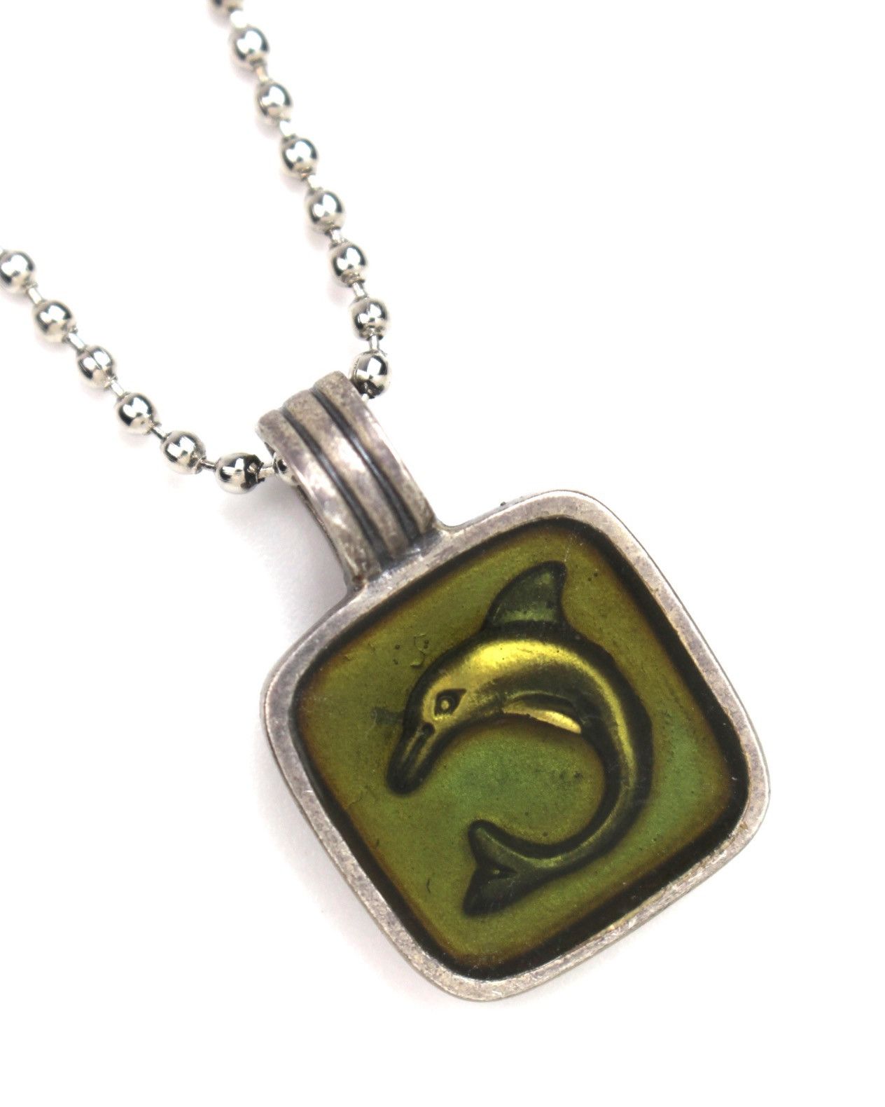 Hysteric Glamour 2000S BICO AUSTRALIA DOLPHIN GREEN ENAMEL PENDANT NECKLACE Size ONE SIZE - 3 Thumbnail