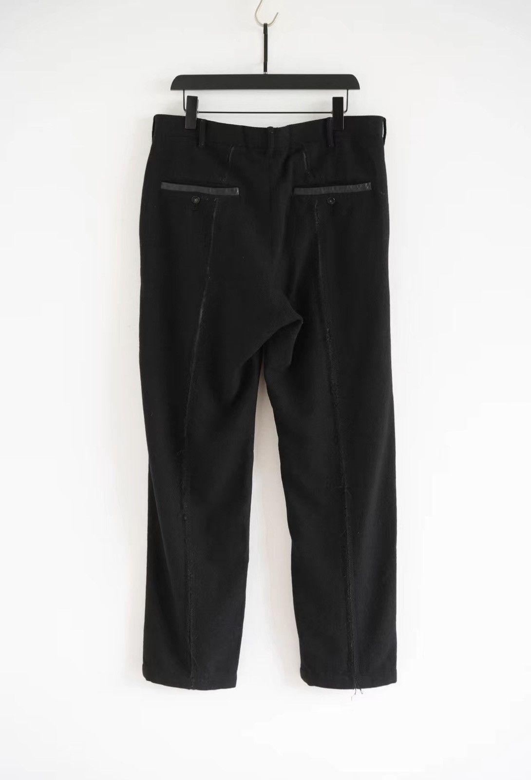 Yohji Yamamoto Yohji Yamamoto 05AW Torn Leather-Paneled Trousers J4 Size US 32 / EU 48 - 2 Thumbnail