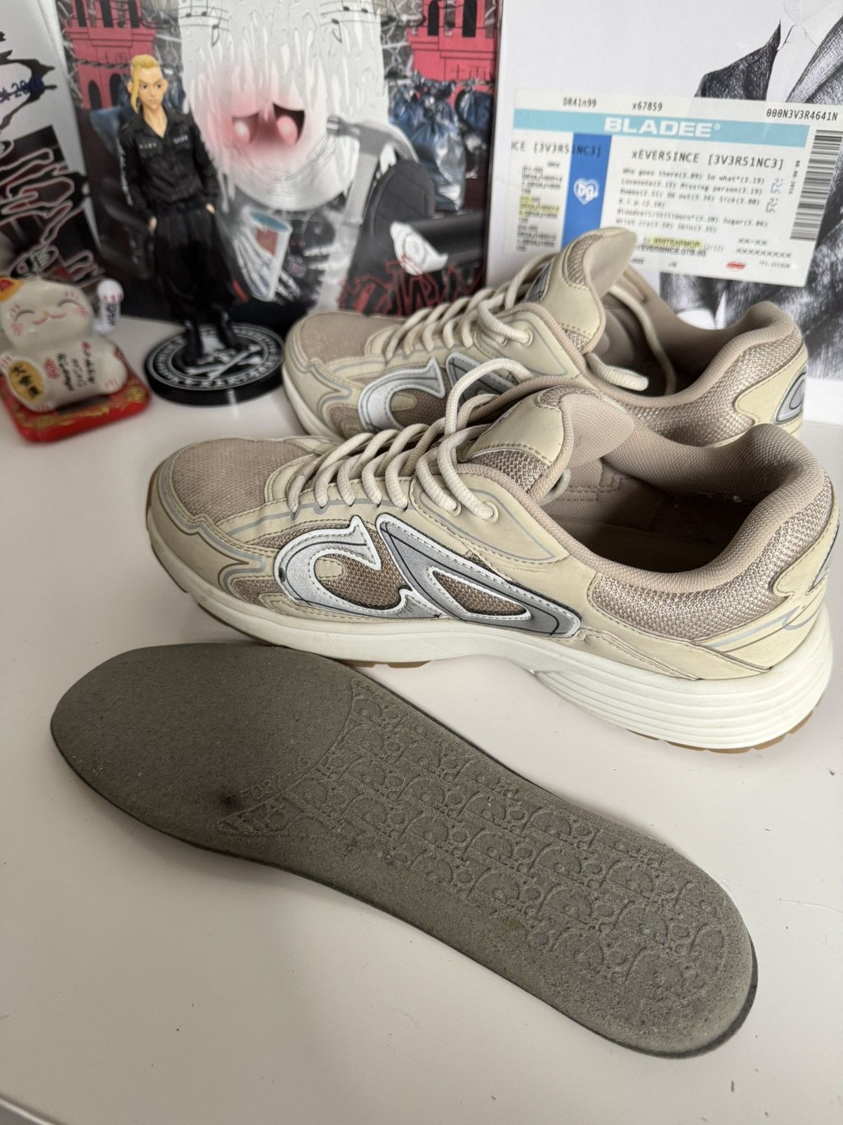 Dior Dior B30 Reflective CD Logo Beige Sneakers luxury designer Size US 10 / EU 43 - 11 Thumbnail