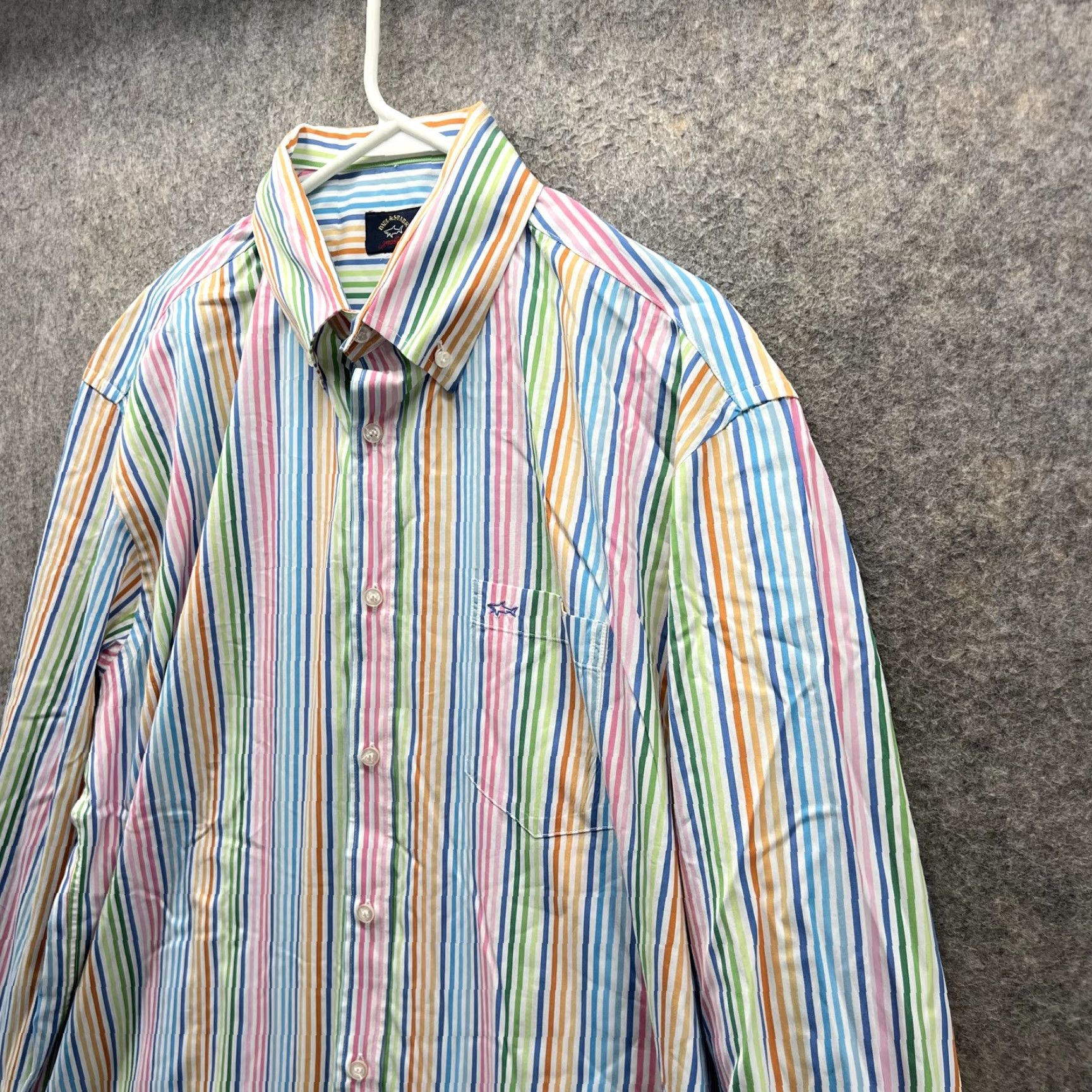 Paul & Shark Paul & Shark Yachting Shirt Mens XL Striped Button-Up Italy Casual Size US XL / EU 56 / 4 - 6 Thumbnail