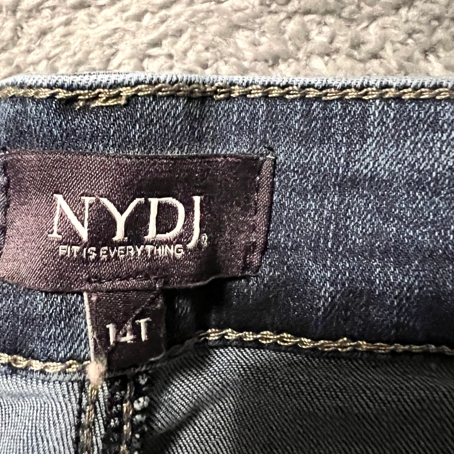 NYDJ NYDJ Jeans Womens 14 Tall Marilyn Straight High Rise Crop Blue 34x26 Tall Womens Jeans Size 36" / US 14 / IT 50 - 5 Thumbnail