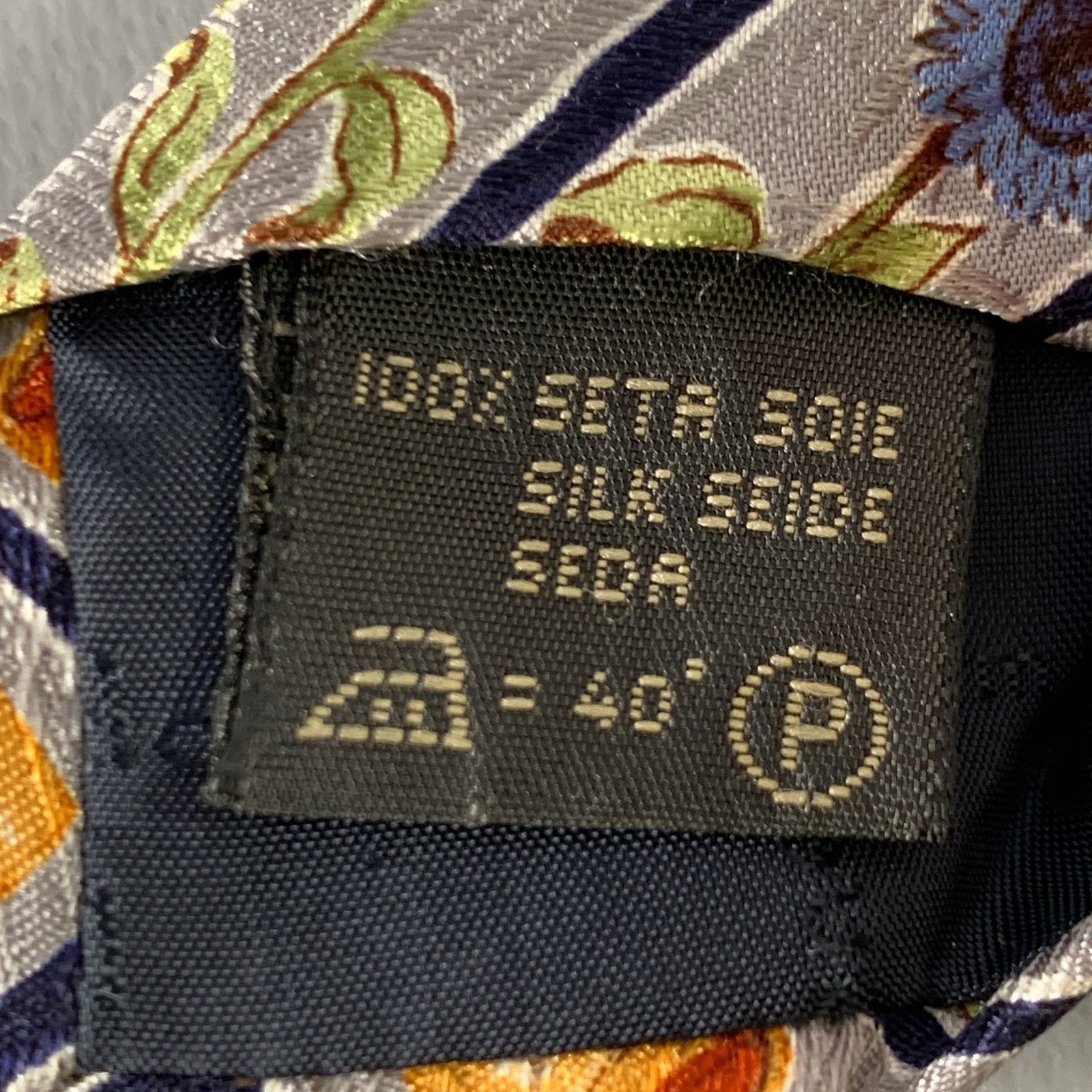 Ermenegildo Zegna ERMENEGILDO ZEGNA Blue Yellow Floral Silk Tie Size ONE SIZE - 4 Thumbnail
