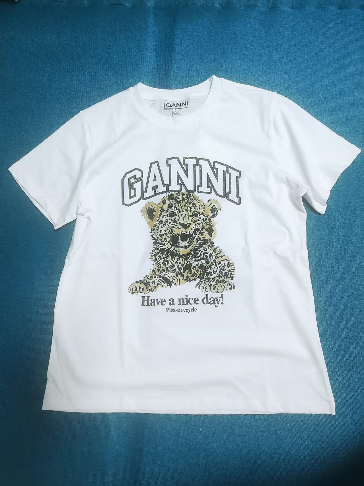 Other Ganni white Tee Size US M / EU 48-50 / 2 - 1 Thumbnail
