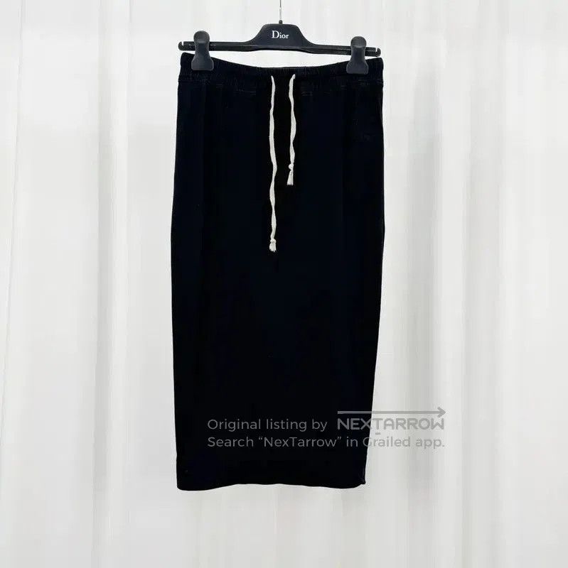 Rick Owens Rick Owens Black Cotton Midi Skirt for Women . Size 22" - 1 Thumbnail