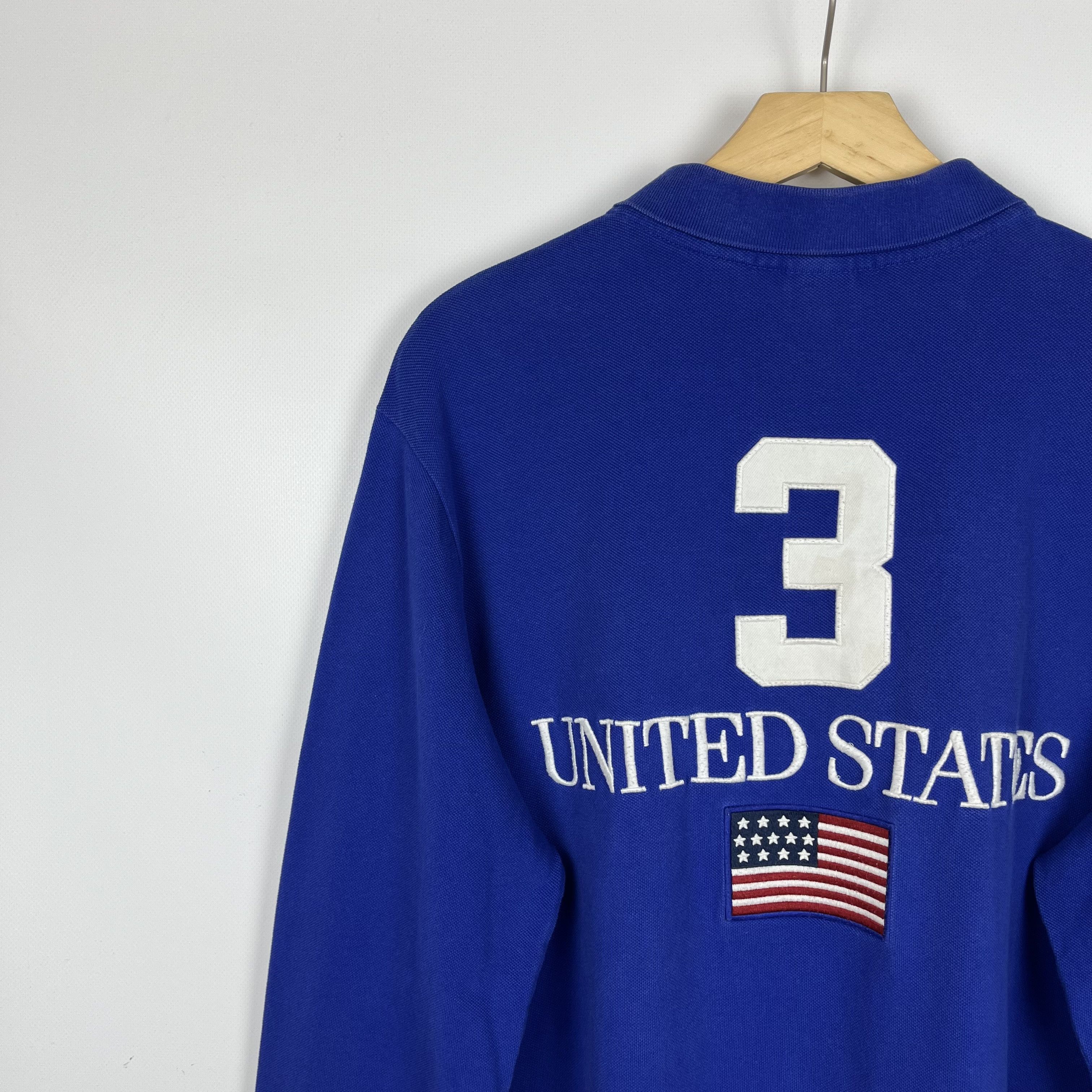 Polo Ralph Lauren Vintage Polo Ralph Lauren United States USA Rugby Shirt 90’s Size US XL / EU 56 / 4 - 19 Thumbnail