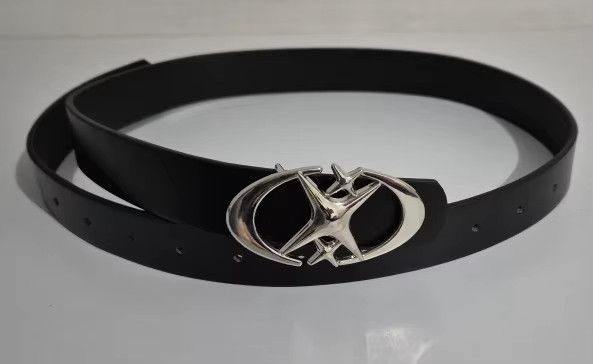 Japanese Brand Stylish Oval Cross Metal Buckle Belt Size 40 - 1 Thumbnail