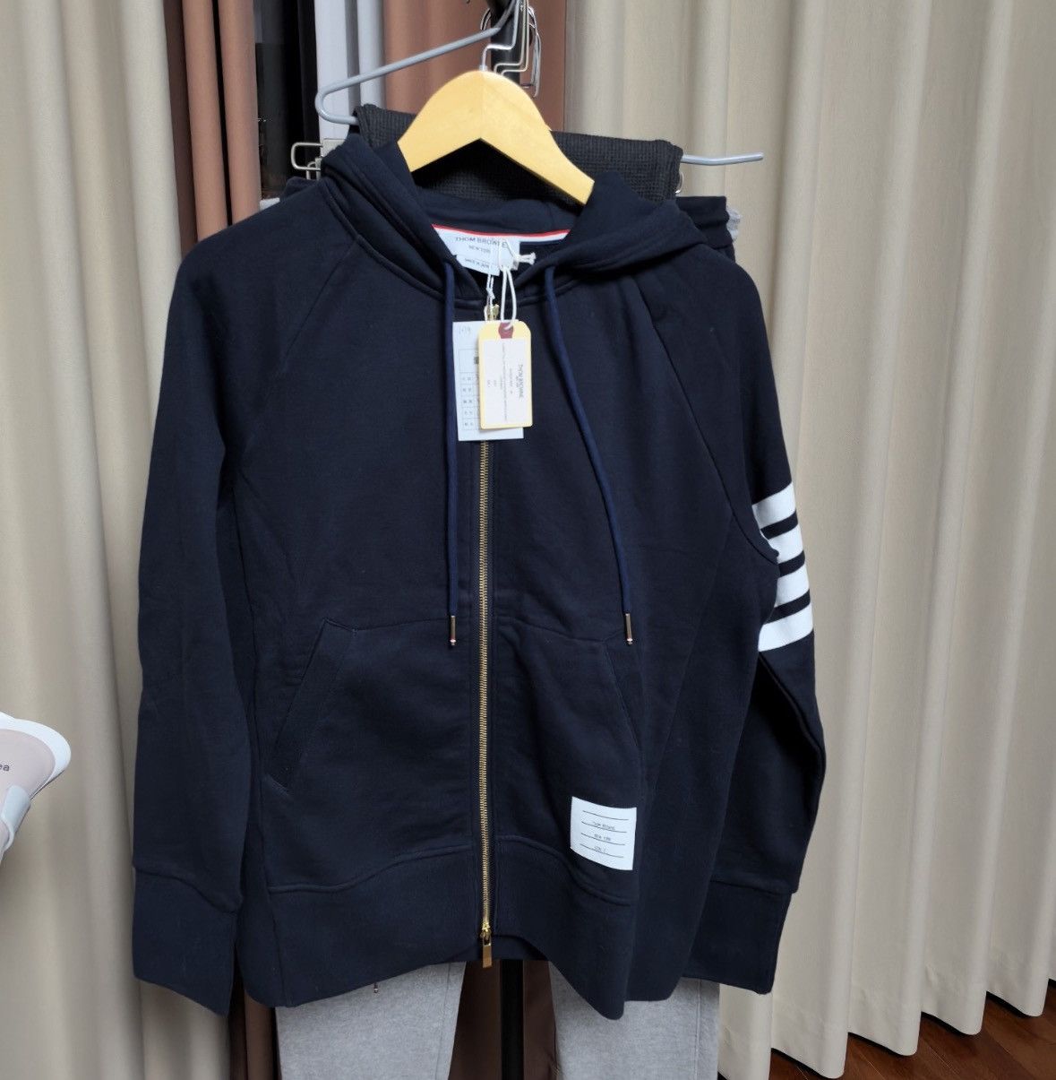 Thom Browne Thom browne Navy blue striped zipper jacket 2503-Nextarrow Size US L / EU 52-54 / 3 - 1 Thumbnail