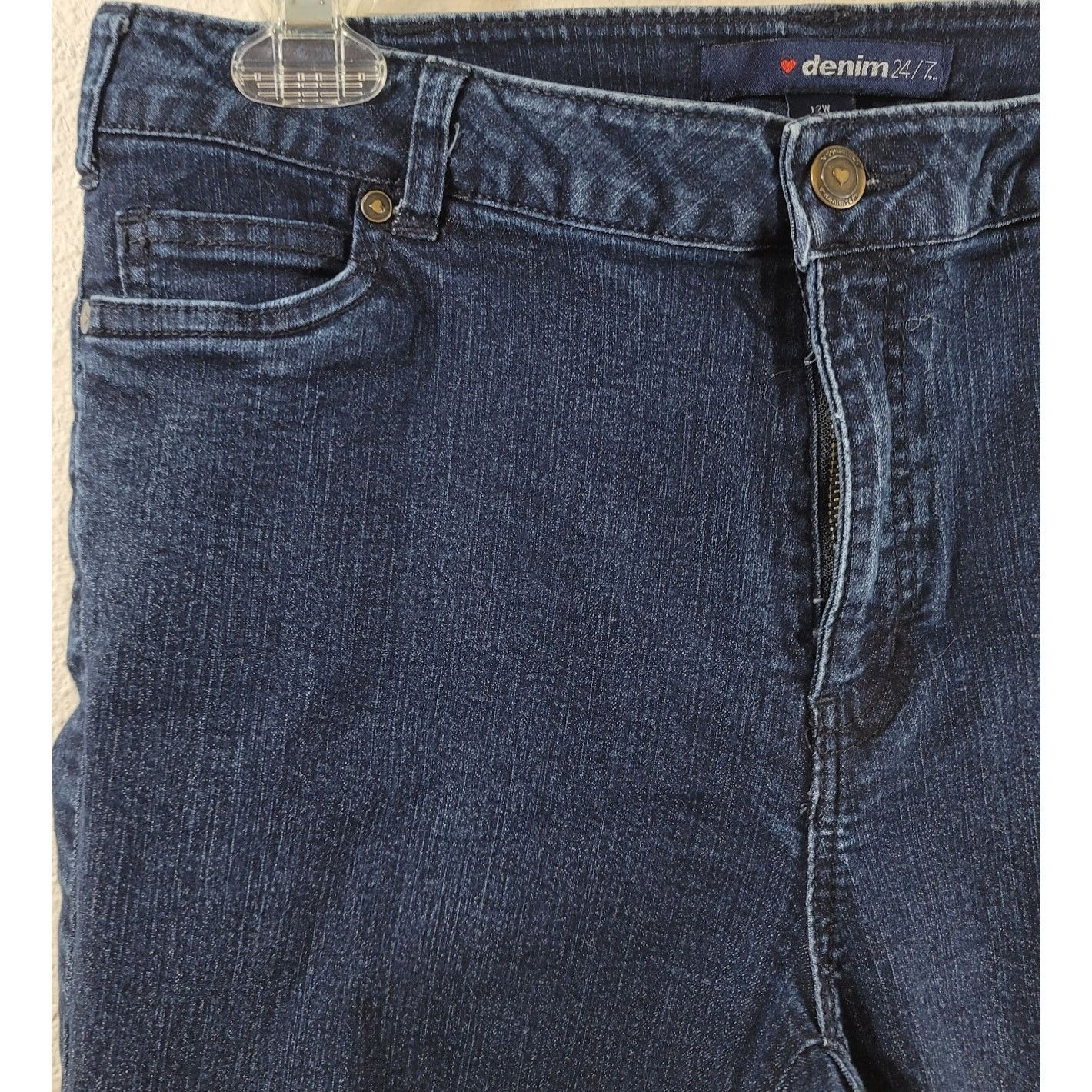 Other Denim 24/7 Blue Flat Front Denim Bermuda Shorts 12W Size 34" / US 12 / IT 48 - 5 Thumbnail