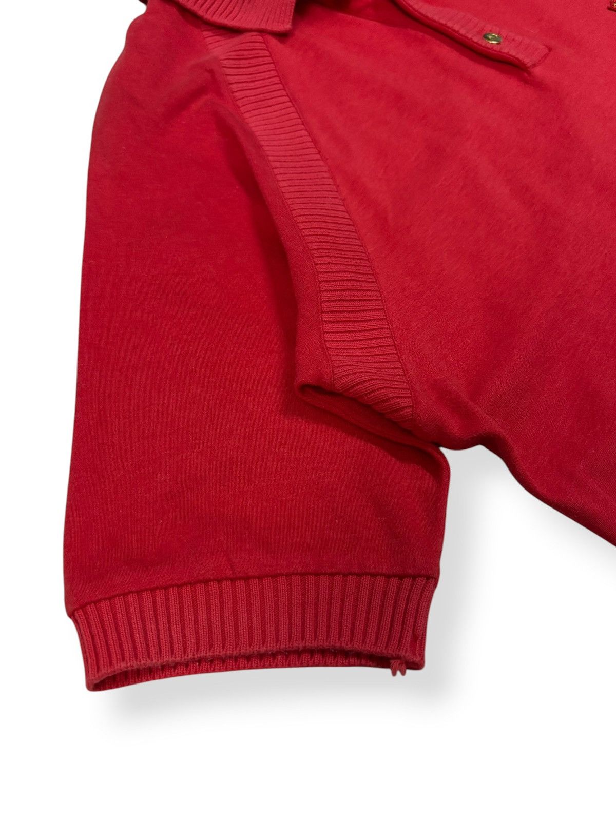 Valentino Vtg 90s Valentino Garavani Sport Rib-Knit Raglan Polo Shirt Size US S / EU 44-46 / 1 - 8 Thumbnail