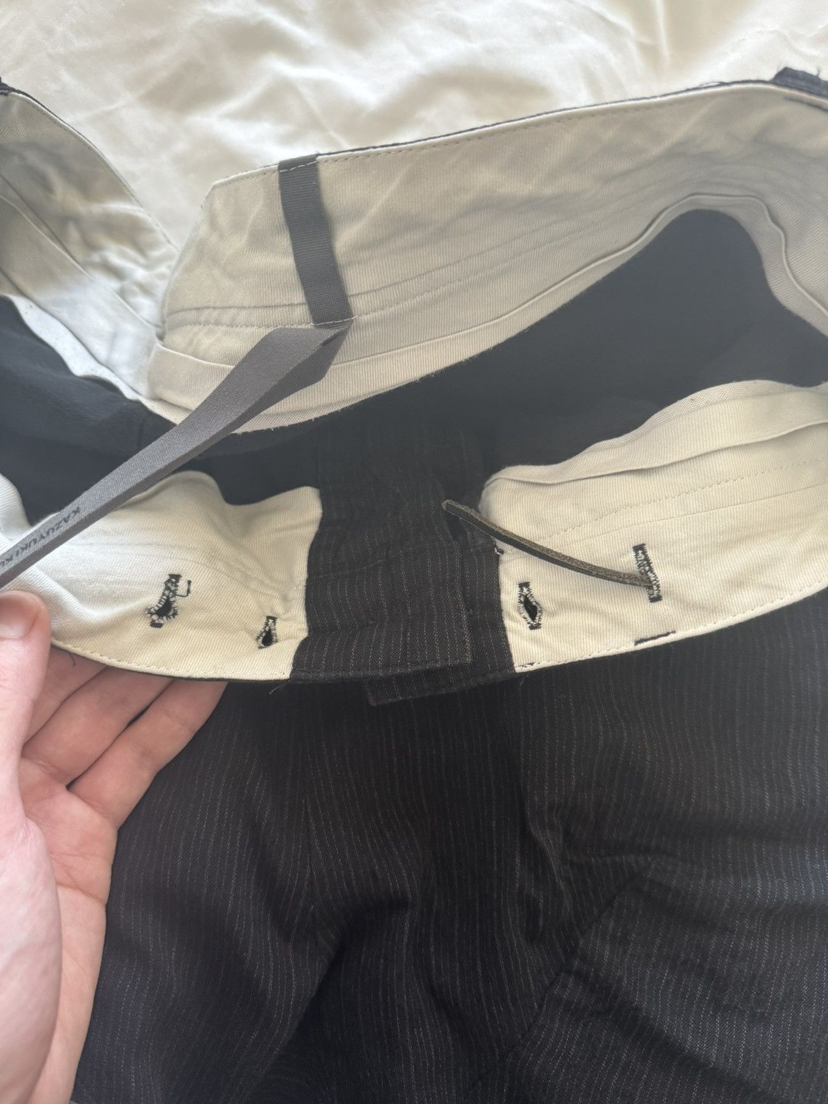 Kazuyuki Kumagai Attachment Attachment Curved Drop Crotched Pants Size US 32 / EU 48 - 8 Thumbnail