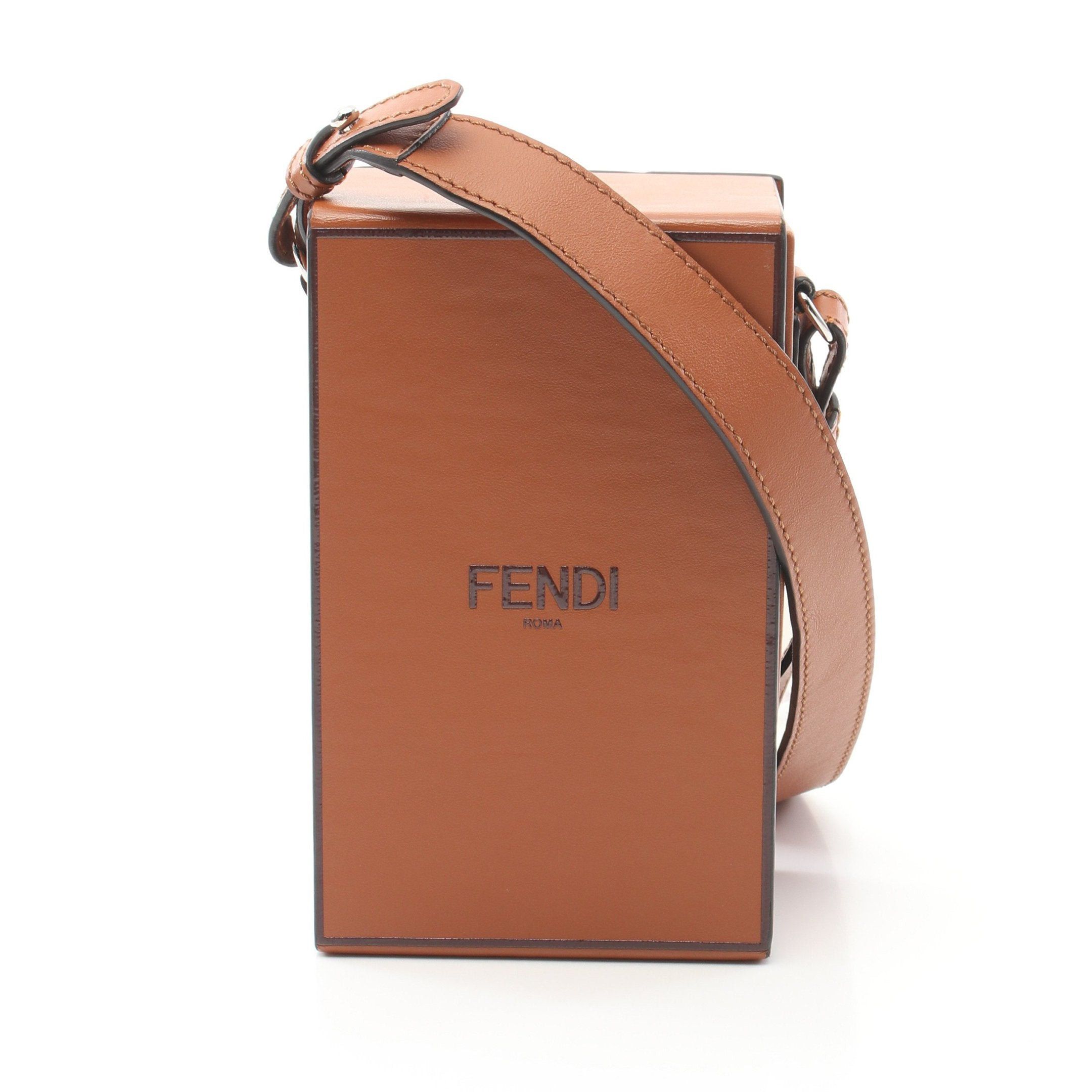 Fendi Fendi Box Shoulder Bag Leather Light Brown Size ONE SIZE - 1 Thumbnail
