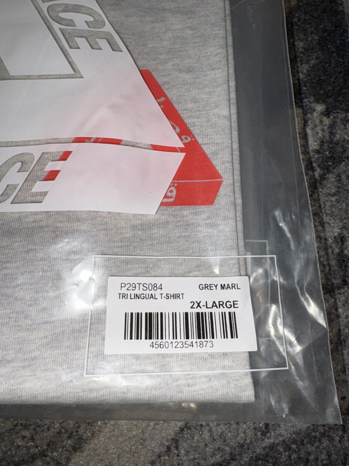Palace Palace Arabic Tri Lingual T-Shirt Grey Size US XXL / EU 58 / 5 - 4 Thumbnail