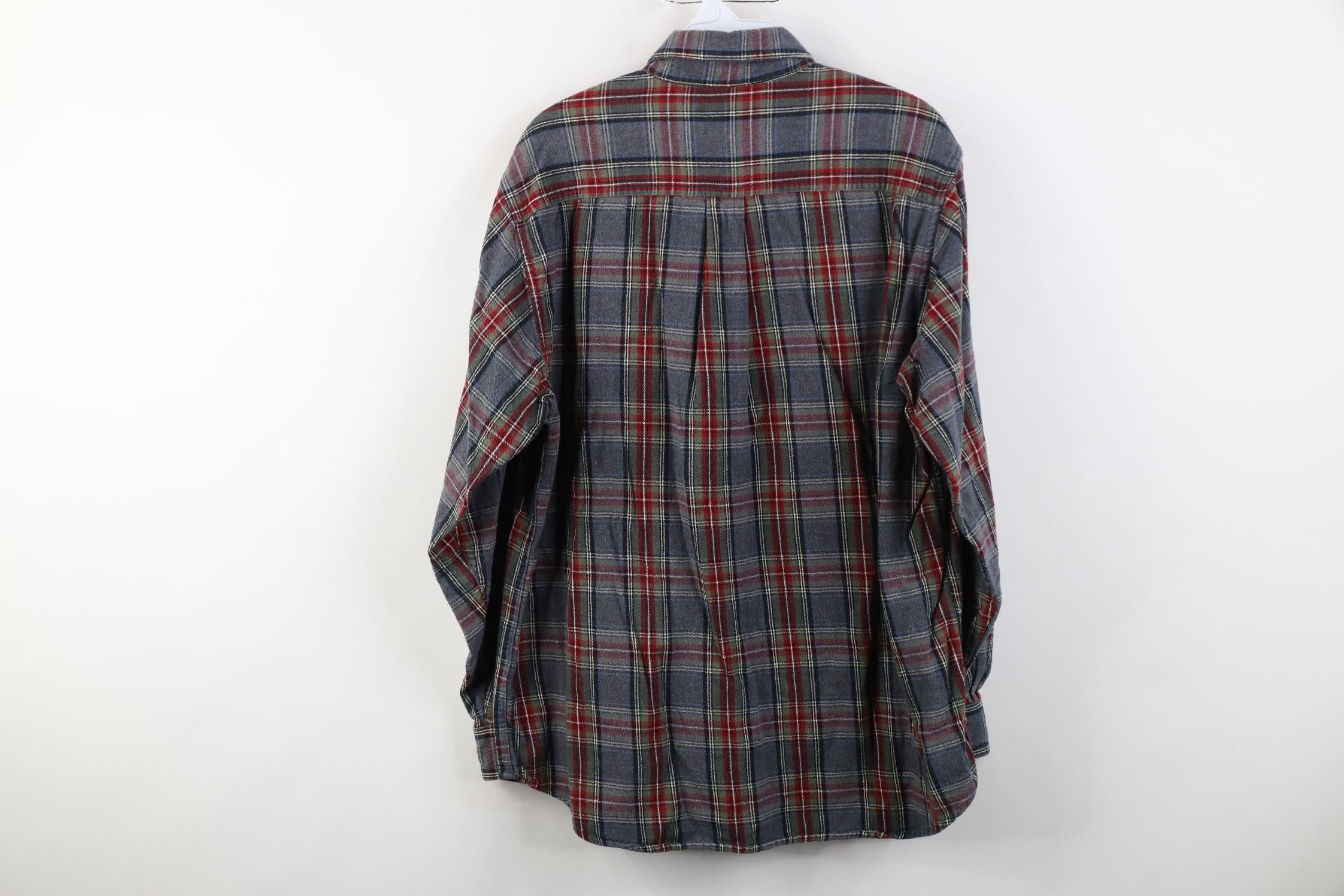 L.L. Bean Vintage 90s LL Bean Flannel Collared Button Down Shirt Plaid Size US M / EU 48-50 / 2 - 7 Thumbnail