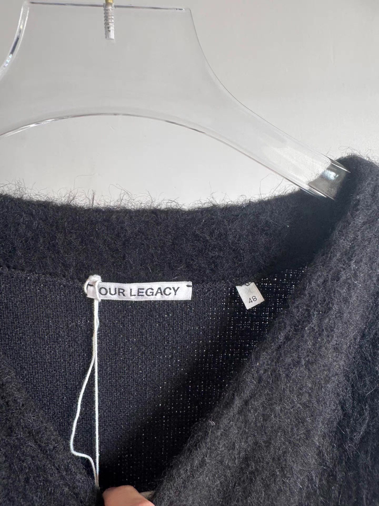 Our Legacy Our Legacy black mohair cardigan Q17 Size US M / EU 48-50 / 2 - 3 Thumbnail