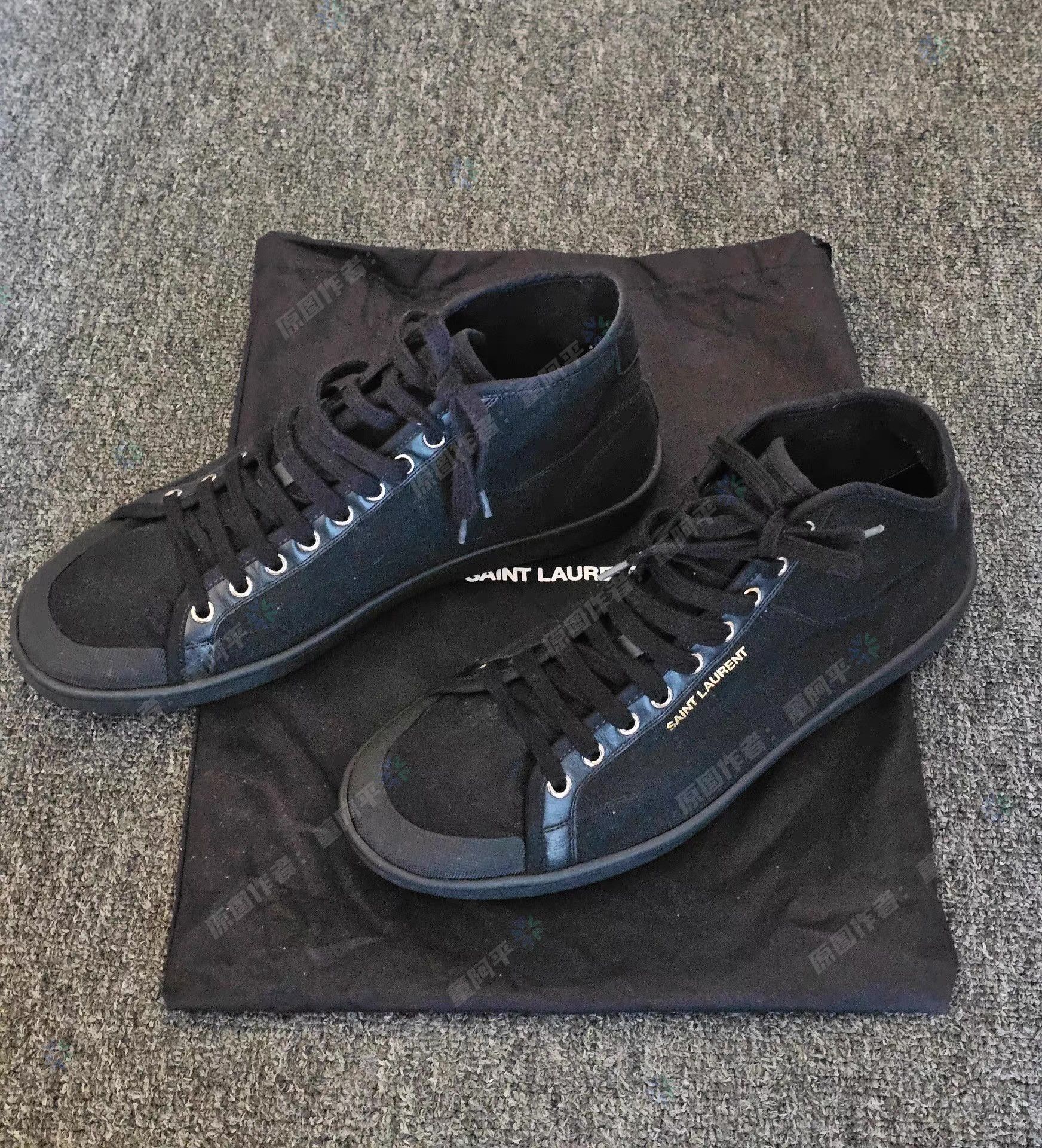 Saint Laurent Paris Saint Laurent black high-top casual sneakers Q4 Size US 9 / EU 42 - 2 Thumbnail