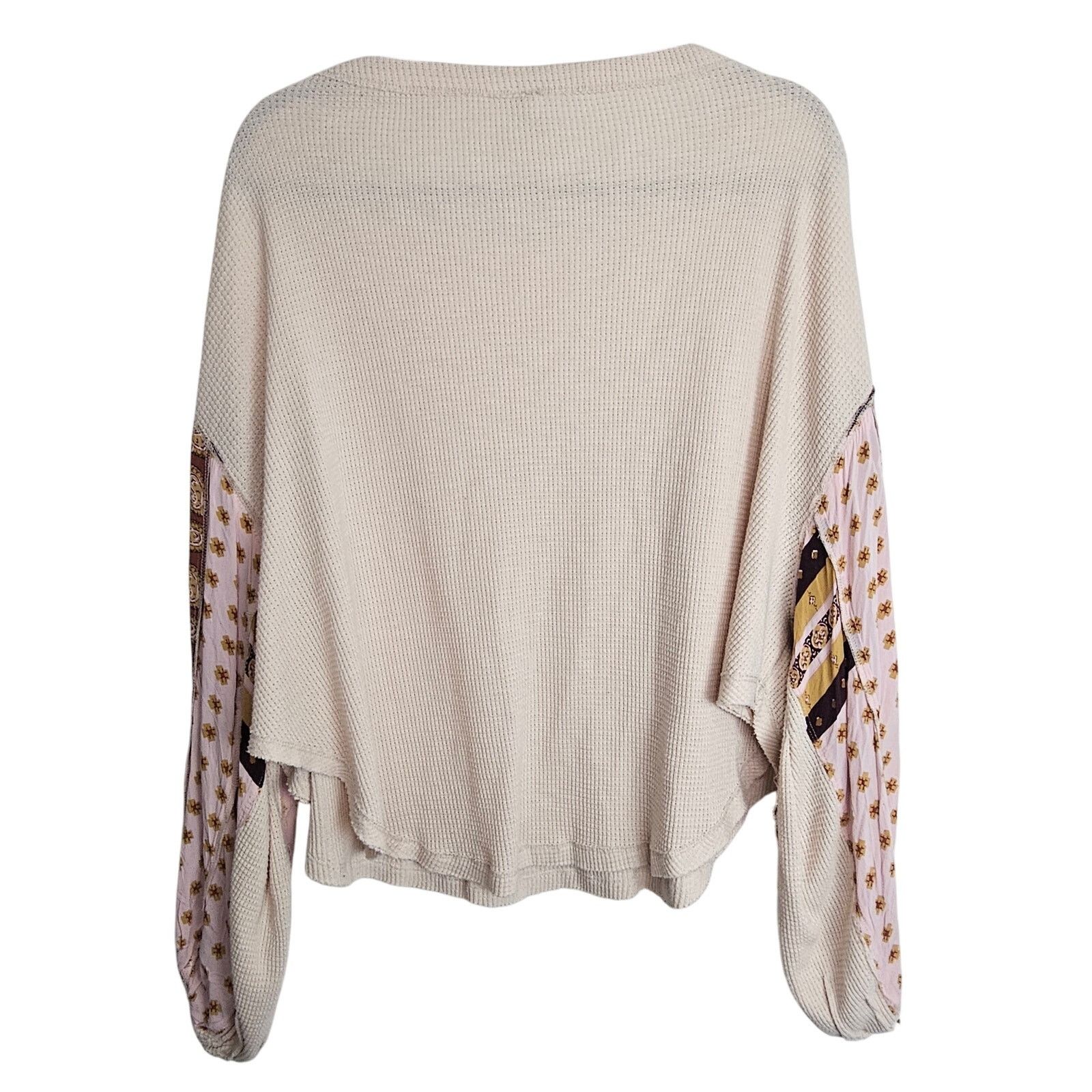 Free People Free People Blossom Printed Balloon Sleeve Thermal Sweater Size M / US 6-8 / IT 42-44 - 10 Thumbnail