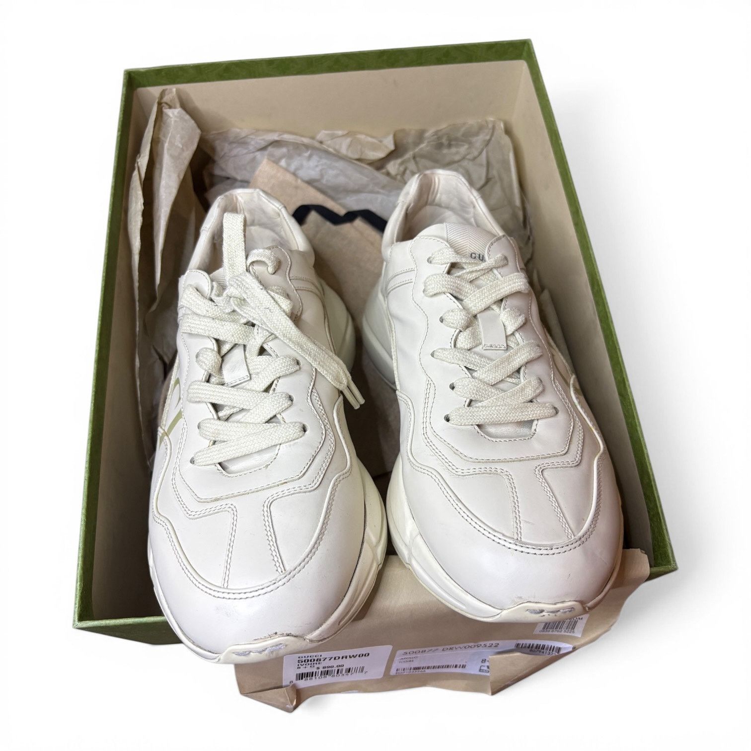 Gucci Gucci Rython White Logo Sneaker Sneakers | 8.5G Size US 9 / EU 42 - 4 Thumbnail