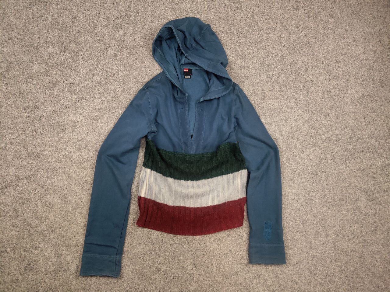Diesel × Vintage Vintage Diesel Y2K style combination hoodie Long sleeve Size L / US 10 / IT 46 - 9 Thumbnail
