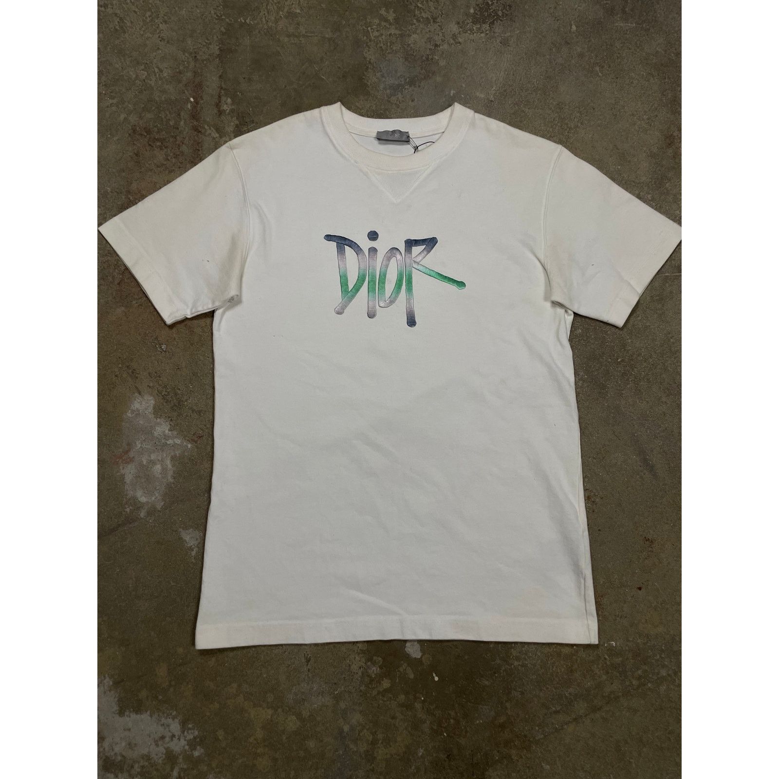 Dior Dior Embroidered Logo Tee White Multi Used XS Size US XS / EU 42 / 0 - 1 Thumbnail