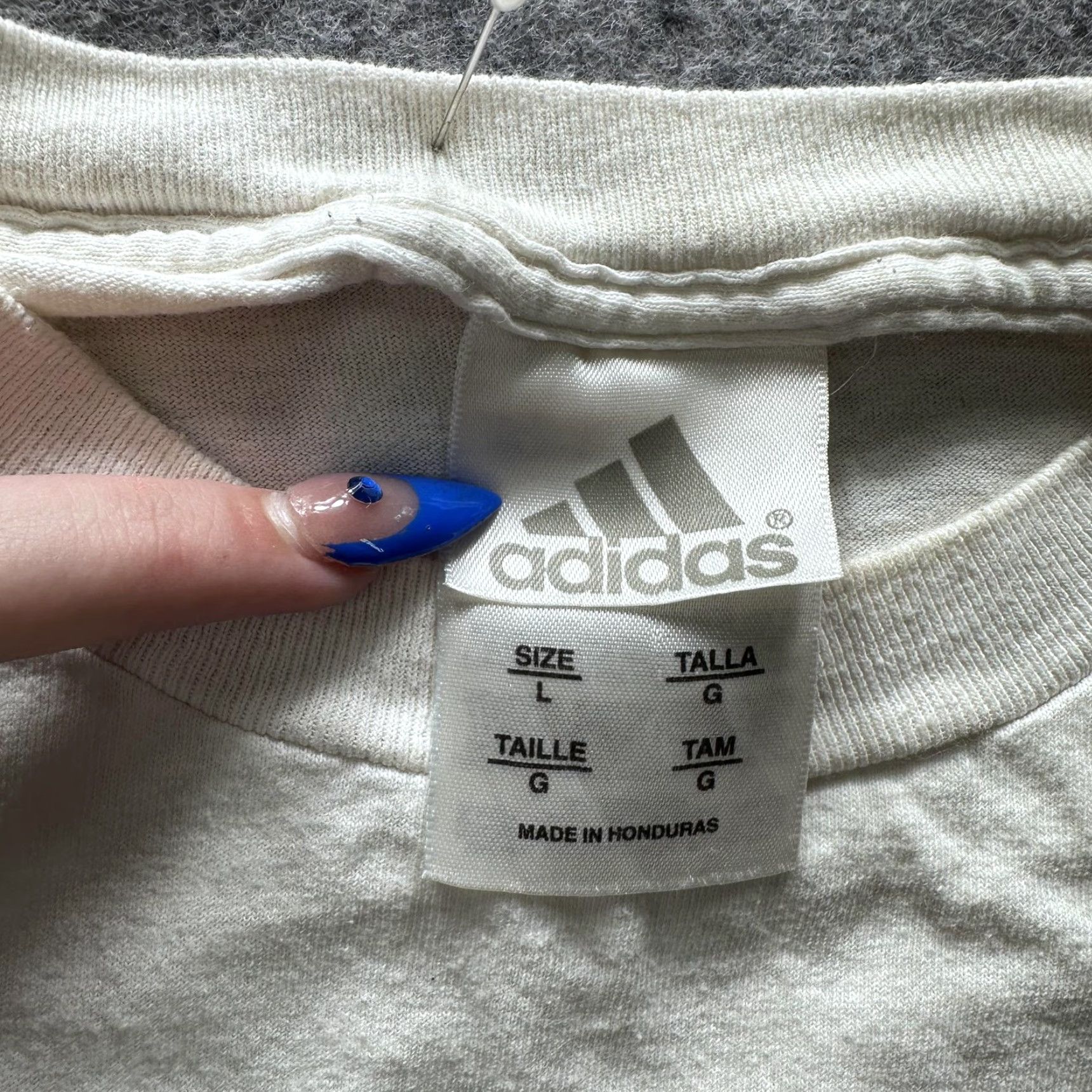 Adidas VINTAGE Adidas Shirt Mens Large White Big Logo Graphic Tee T-Shirt Sports y2k Size US L / EU 52-54 / 3 - 5 Thumbnail