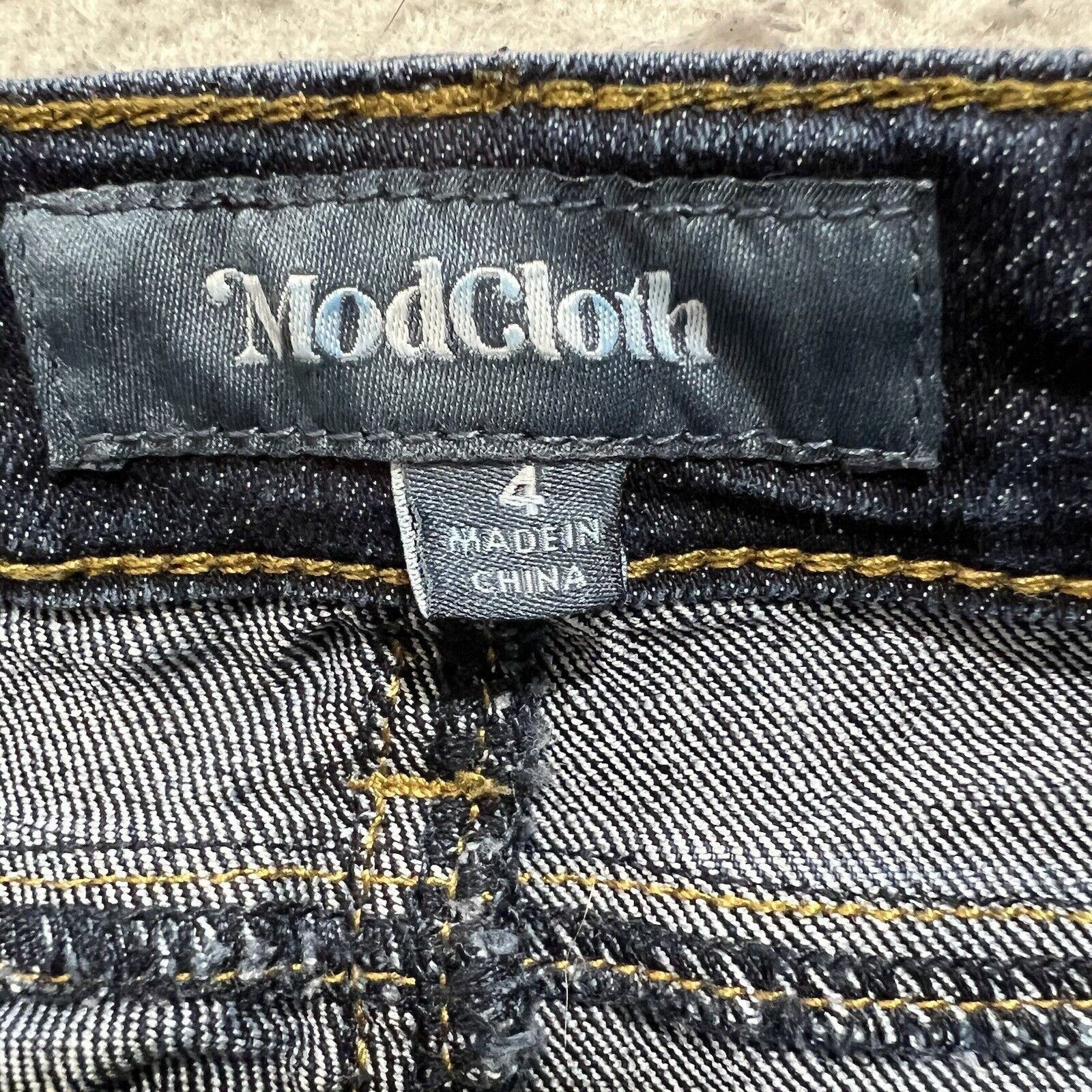 Other ModCloth Denim Straight Ankle Button Fly Navy Jeans 25x25 Size 27" / US 4 / IT 40 - 4 Thumbnail