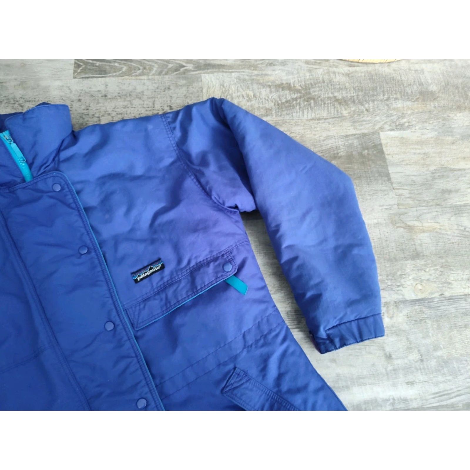 Patagonia Vintage Patagonia Women's Blue Parka Zip & Snap Snow Ski Jacket Size 8 Insulated Size M / US 6-8 / IT 42-44 - 4 Thumbnail