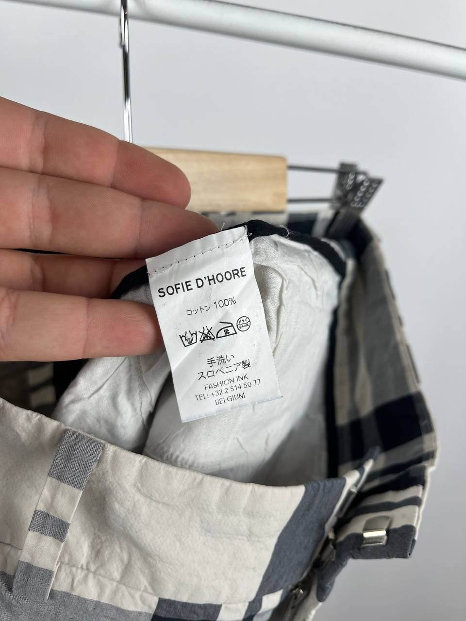SOFIE D'HOORE Sofie D'hooreTartan Check Trousers Black White Plaid Size 30" / US 8 / IT 44 - 10 Thumbnail