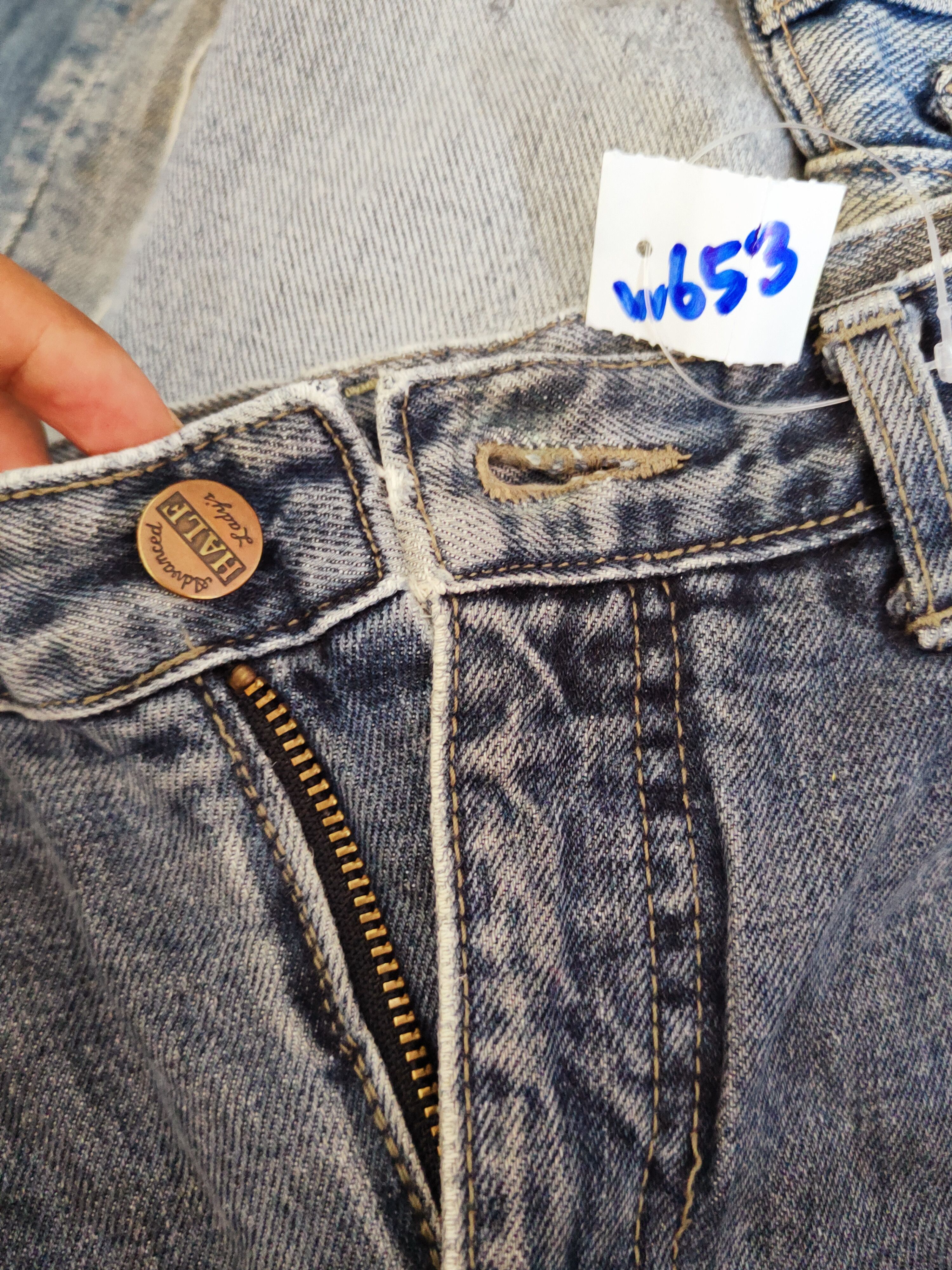 Indigo INDIGO ARTISAN Half Blue Distressed Ripped Jeans #W653 Size US 28 / EU 44 - 17 Thumbnail