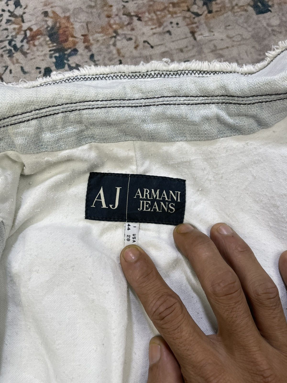 Armani Armani Jeans Hemp Denim Aged Jacket Size US M / EU 48-50 / 2 - 13 Thumbnail