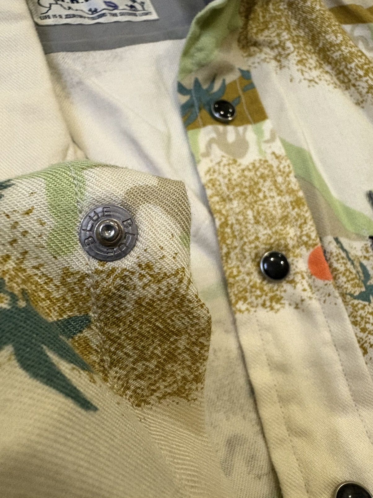 HOLLYWOOD RANCH MARKET H R Market All Over Print Rayon Pearl Snap Button Shirt Size US XS / EU 42 / 0 - 7 Thumbnail