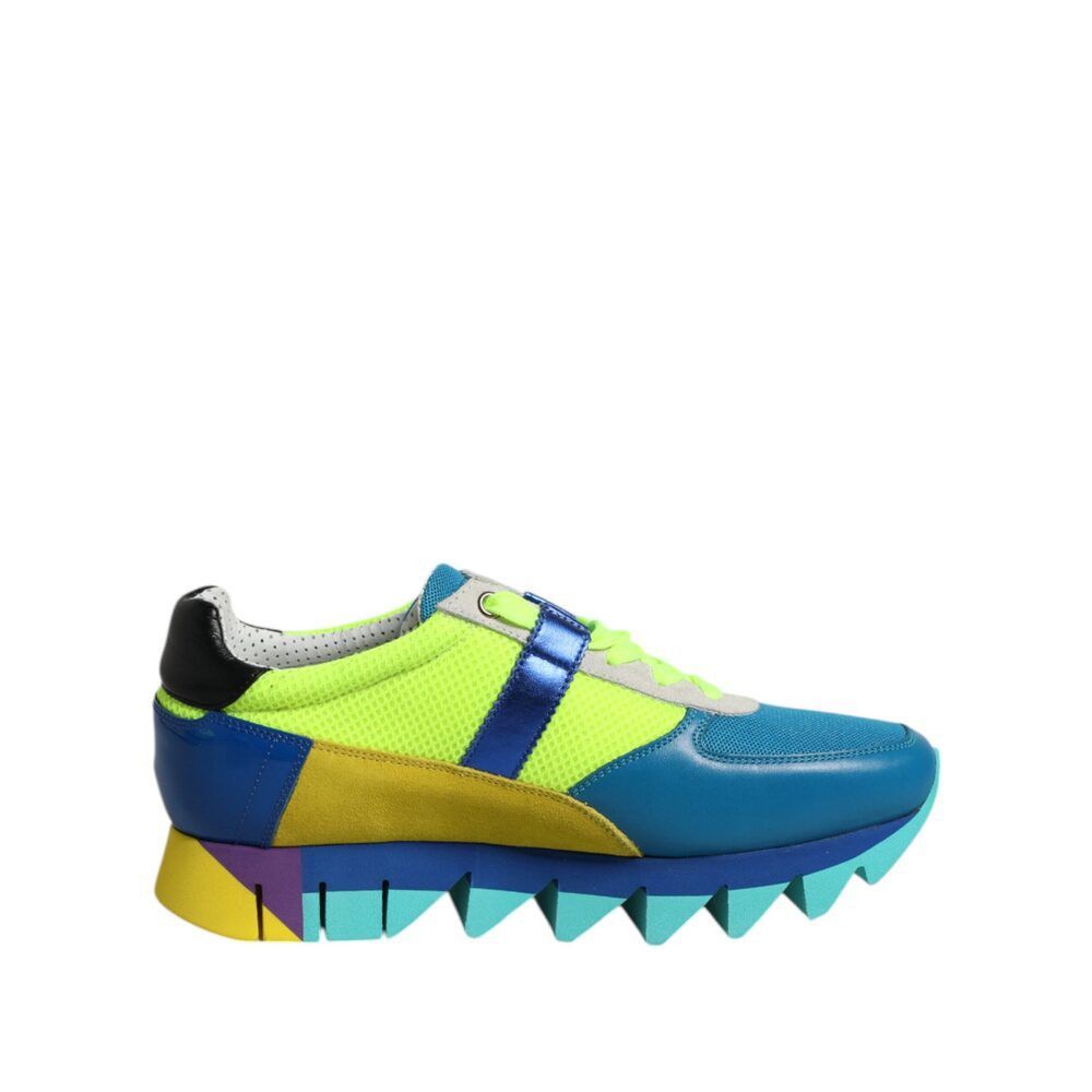 Dolce & Gabbana Dolce & Gabbana Multicolor Leather Low Top Men Sneakers Shoe Size US 6 / EU 39 - 7 Thumbnail