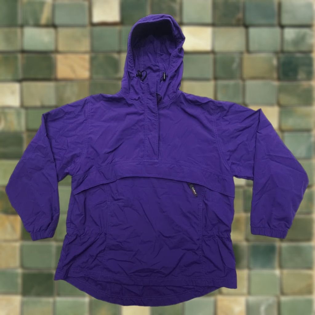 Vintage VINTAGE L.L. Bean Anorak Windbreaker Hooded Jacket Womens Petite Medium Purple 90s Jacket Size M / US 6-8 / IT 42-44 - 1 Thumbnail