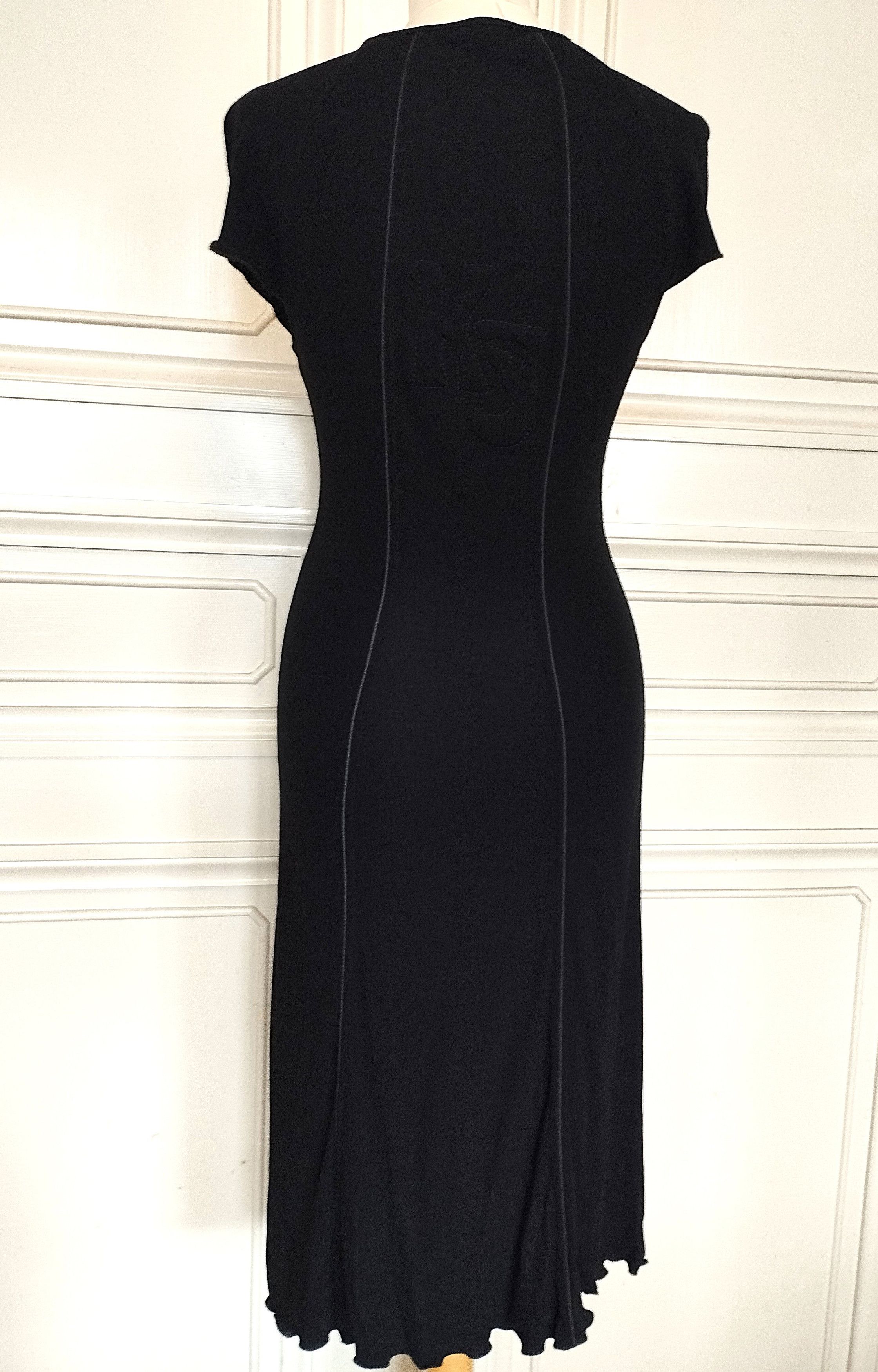 Kenzo Kenzo Robe Soirée Souple Sigle Dos Relief TS Size S / US 4 / IT 40 - 6 Thumbnail
