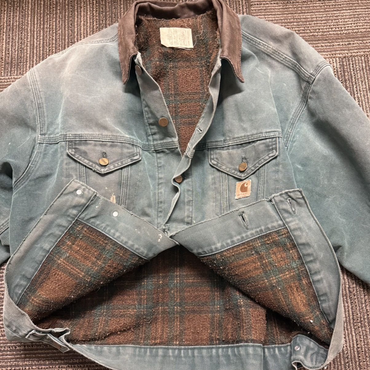 Carhartt VTG 90s Green Carhartt Blanket Lined Jacket Size US L / EU 52-54 / 3 - 4 Thumbnail