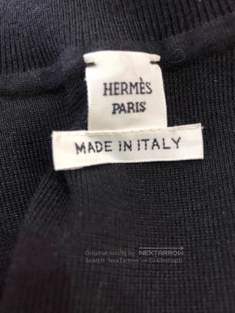 Hermes Hermes Black and White Striped High Neck Knit Top Size XS / US 0-2 / IT 36-38 - 5 Thumbnail