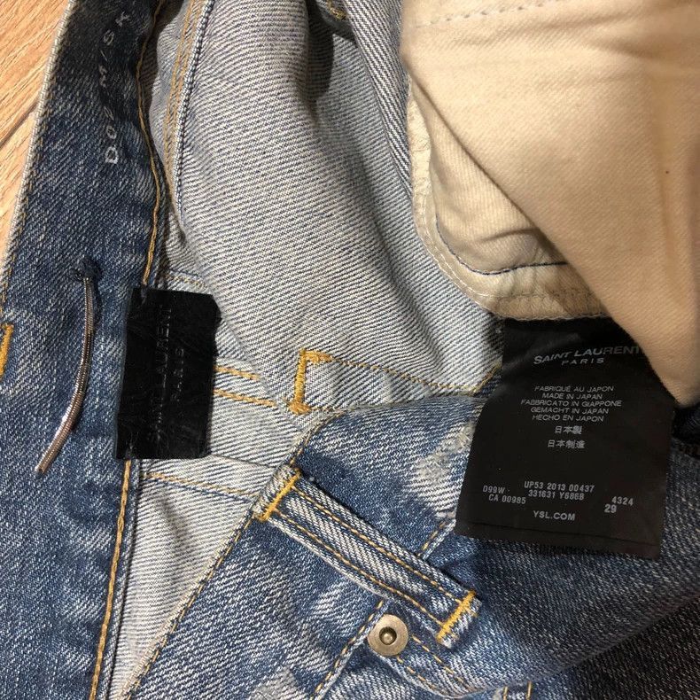 Saint Laurent Paris Saint Laurent Paris Saint Laurent Distressed Denim Jeans S Size US 29 - 4 Thumbnail