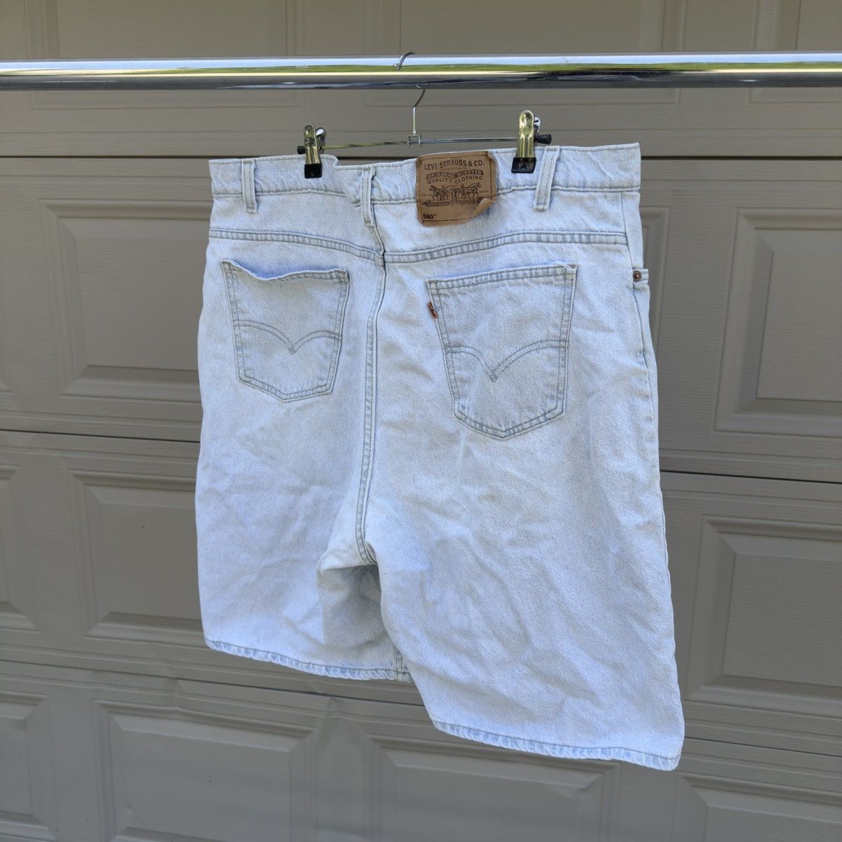 Levi's 90s Levi's 550 Light Wash Denim Shorts Skater ERD Chrome Size US 42 / EU 58 - 6 Thumbnail
