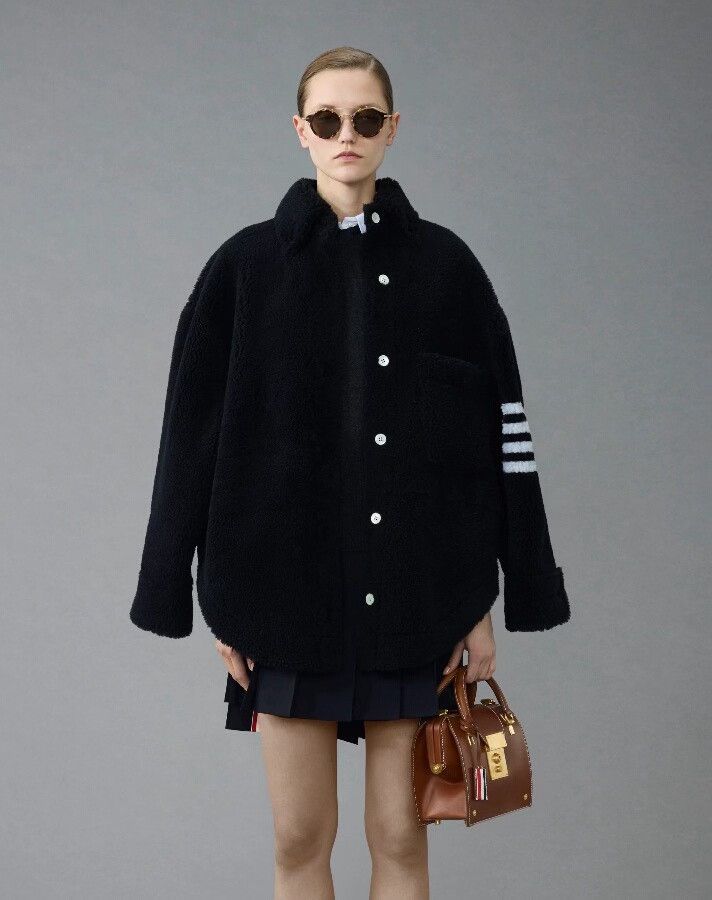 Thom Browne Thom Browne Black Striped Fur Jacket Size 46 Size US S / EU 44-46 / 1 - 4 Thumbnail