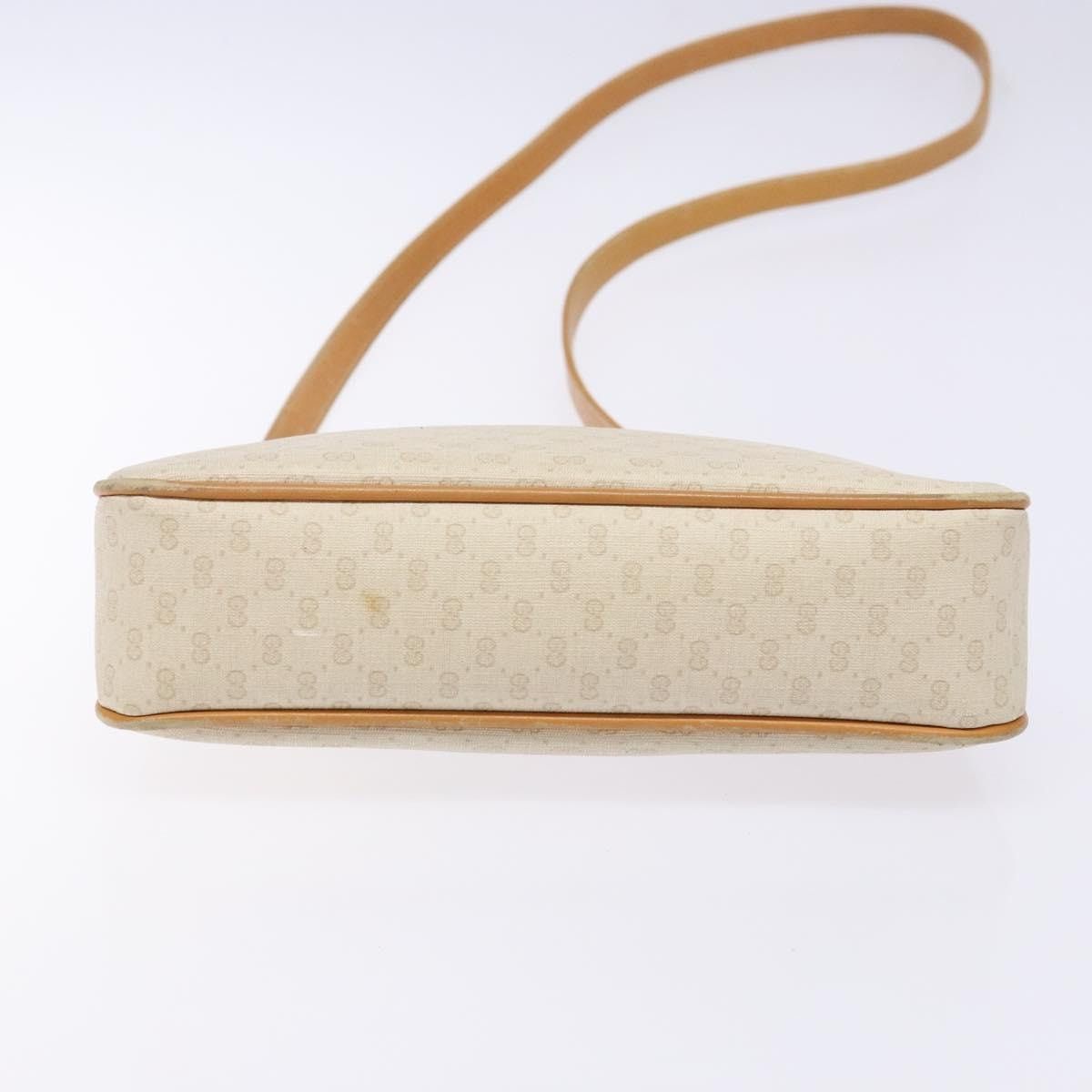 Gucci GUCCI Micro GG Supreme Shoulder Bag Pvc White Gold Size ONE SIZE - 9 Thumbnail