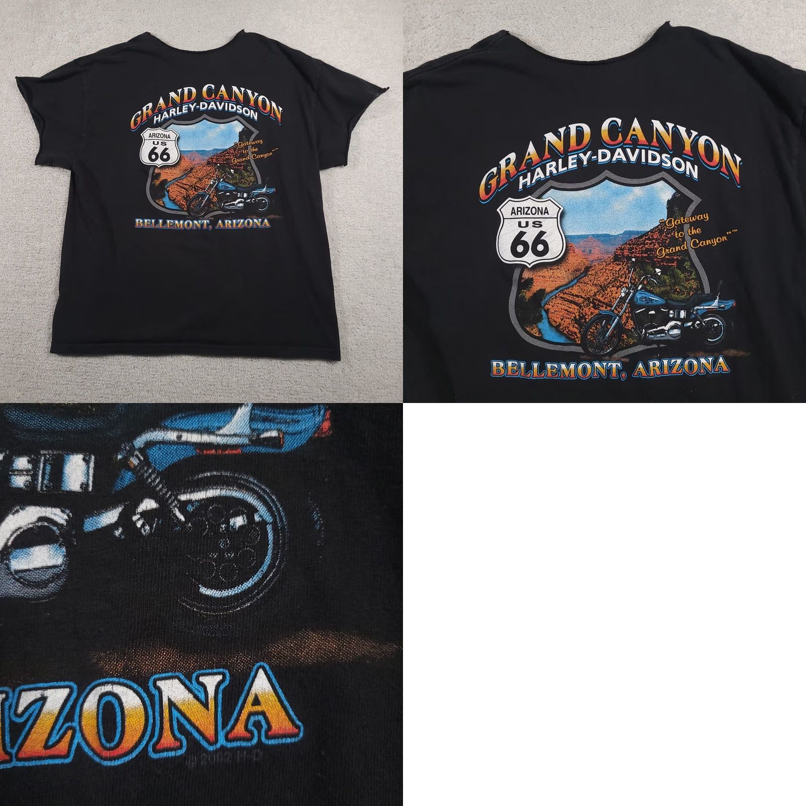 Harley Davidson VINTAGE Harley-Davidson Shirt Mens XL Pocket Grand Canyon Route 66 2000s Black Graphic Print Pocket T-Shirt Mens XXl Size US XL / EU 56 / 4 - 9 Thumbnail