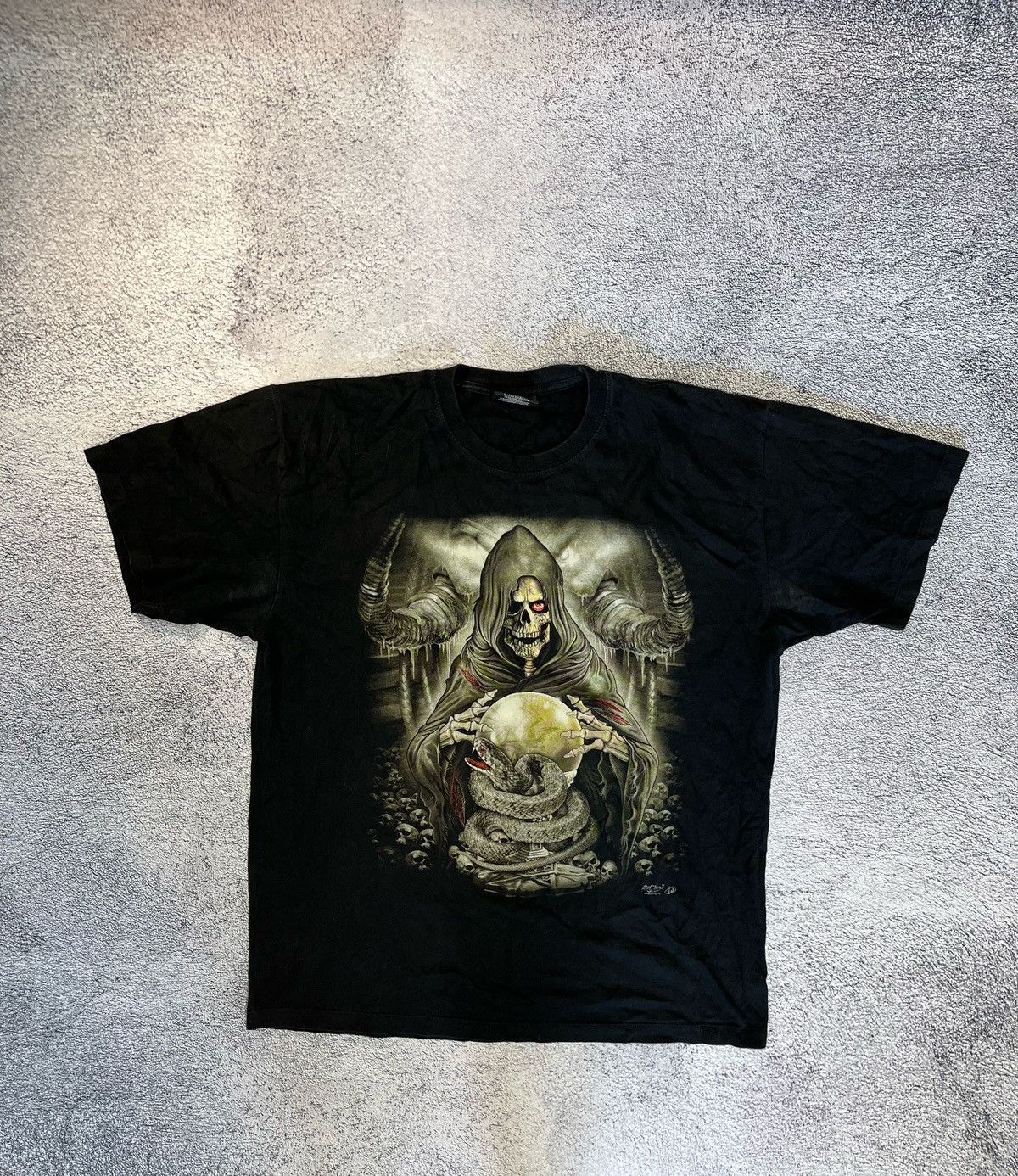 Vintage Rock Eagle Men’s Vintage T- Shirt Big Logo Snake Skull Size US XL / EU 56 / 4 - 1 Thumbnail