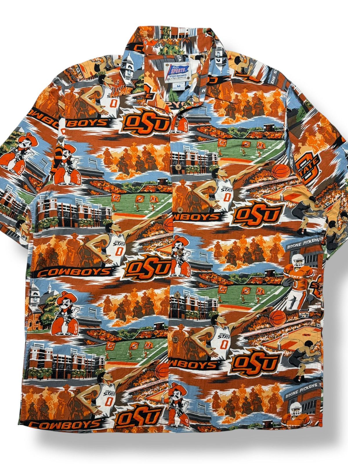Vintage Vintage Oklahoma State University Rayon Button Up Size US M / EU 48-50 / 2 - 2 Thumbnail