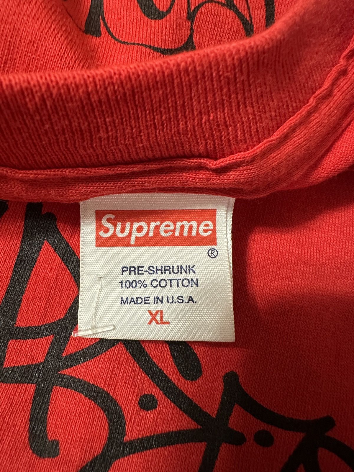 Supreme DSWT FW10 Supreme Cost Tag Tee Red XL DS Size US XL / EU 56 / 4 - 5 Thumbnail