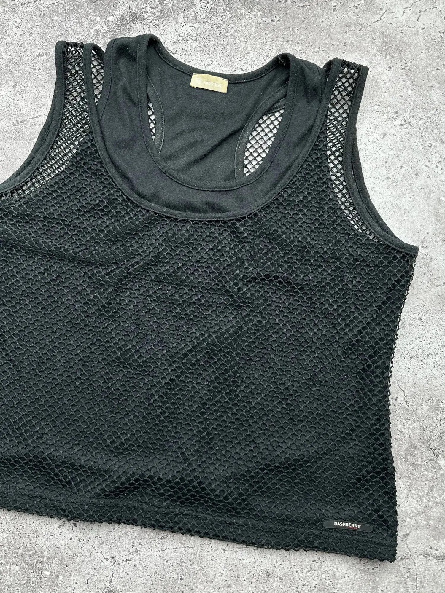 Vintage Vintage Mesh Tank Top C499(V267) Size L / US 10 / IT 46 - 3 Thumbnail